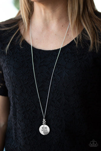 Mom Boss - Silver Necklace